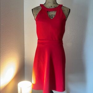 Maurices Vibrant Red Halter Mini Dress